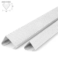 Рейка A40V V-образный дизайн белый матовый с перфорацией