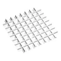 Грильято Пирамидальный ячейка 75х75мм, суперхром, высота 35 мм, ширина 10 мм