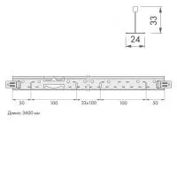 Подвесная система ARMSTRONG Retail 24 Zn рейка несущая 3600x33 мм