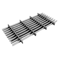 Грильято Жалюзи ячейка 300x60 мм, металлик, высота 30 / 50 мм, ширина 10 мм