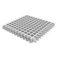 Грильято ячейка 50х50, высота 40 мм, ширина 10 мм, белый матовый