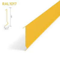 Рейка Албес A91SP оцинкованная RAL1017 Шафраново-жёлтый