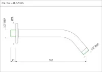 Держатель верхнего душа настенный Essco ALE-CHR-536A Хром