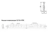 Подвесная система Албес T-15/38 Prim рейка несущая высота профиля 38мм, длина 3700мм, белый матовый