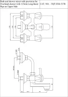 Смеситель для ванны и душа Essco Tropical TQT-CHR-517B Хром