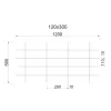 Грильято Жалюзи ячейка 300x120 мм, металлик матовый, высота 30 / 50 мм, ширина 10 мм