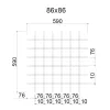 Грильято ячейка 86x86, высота 30 мм, ширина 5 мм, металлик