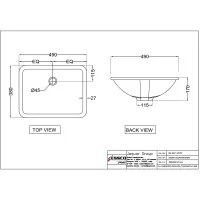 Раковина Essco Aspire AIS-WHT-101701 Белая