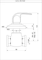 Настенный запорный клапан Essco Orbit ORB-CHR-105081 Хром