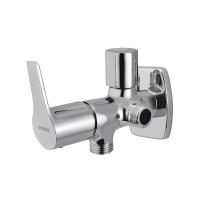 Двухходовой угловой запорный кран с фланцем Essco Aspire APR-CHR-101067 Хром