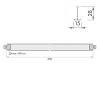 Подвесная система ARMSTRONG Retail 15 Zn рейка поперечная 600x28 мм