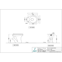 Унитаз напольный Essco Elements ECS-WHT-551PSPP Белый
