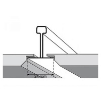 Кассетный потолок Албес AP600A6/45°/Т-24 Tegular 24 белый матовый перфорация F d=1,5 Эконом