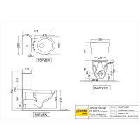 Унитаз подвесной Essco Elements ECS-WHT-351SPPZ Белый с бачком