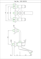 Смеситель для ванны и душа Essco Stella STE-CHR-107273 Хром